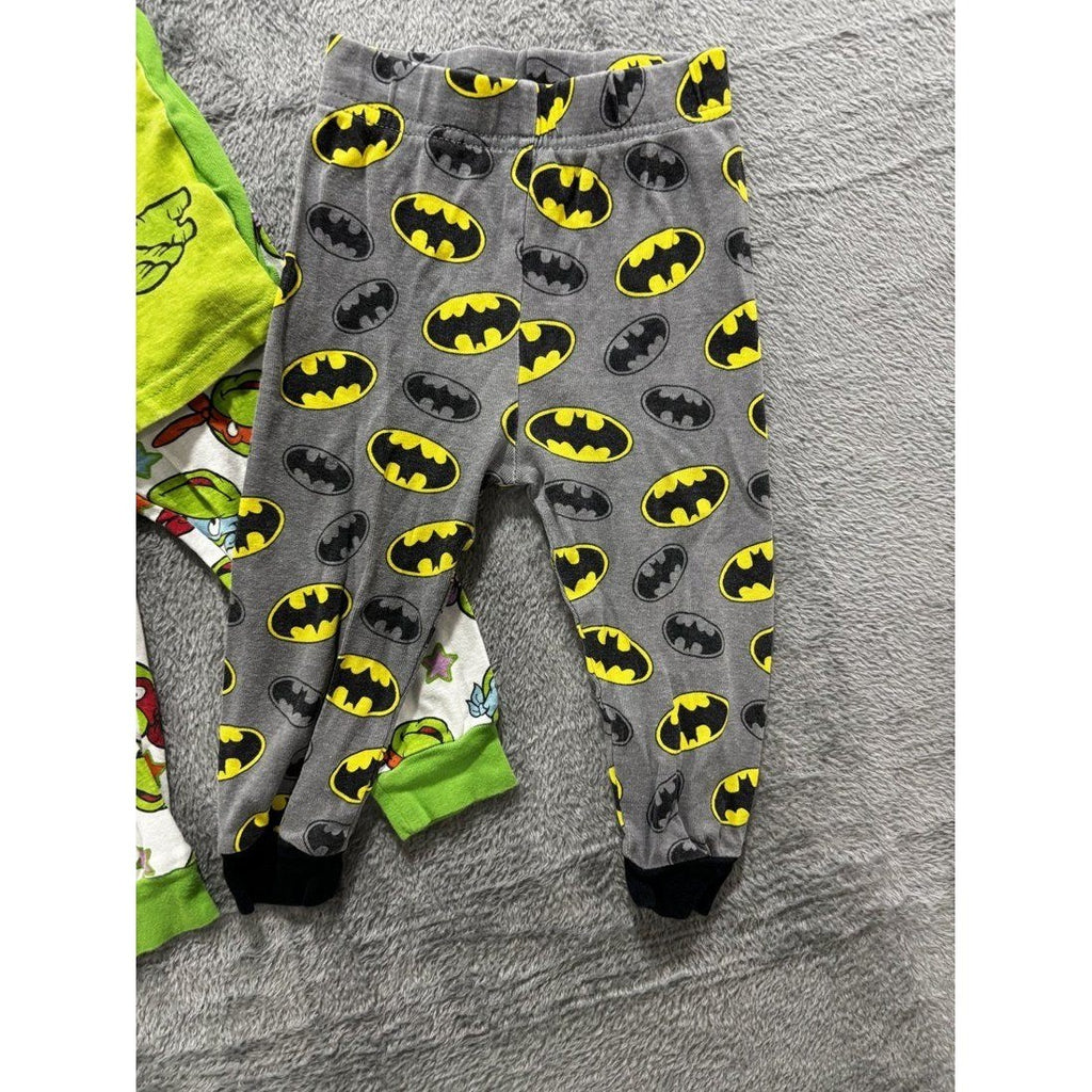 Baby Boy Batman & Ninja Turtle Pajamas Lot 4 Pcs 24M, photo 4 of 9