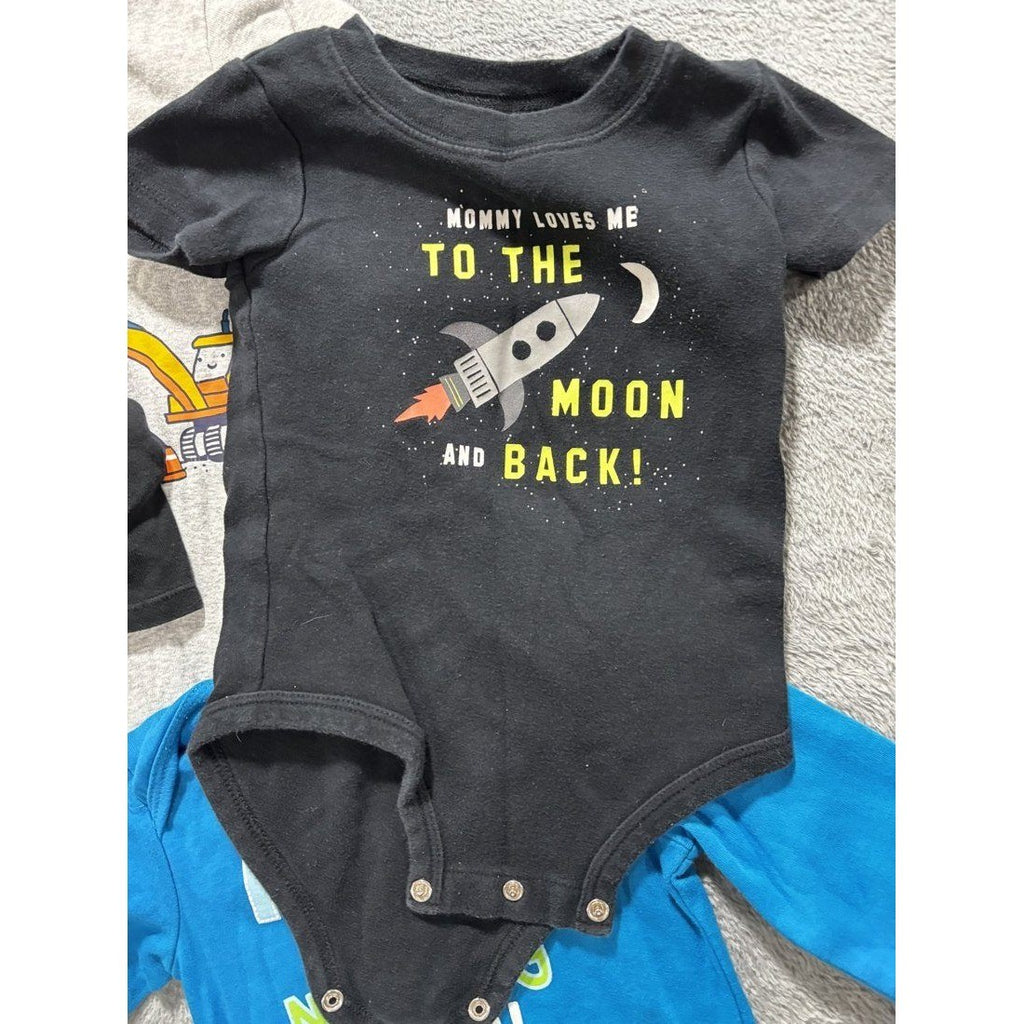 Baby Boy Bodysuits & Truck Sleeper Lot 4 Pcs 18M, photo 2 of 9