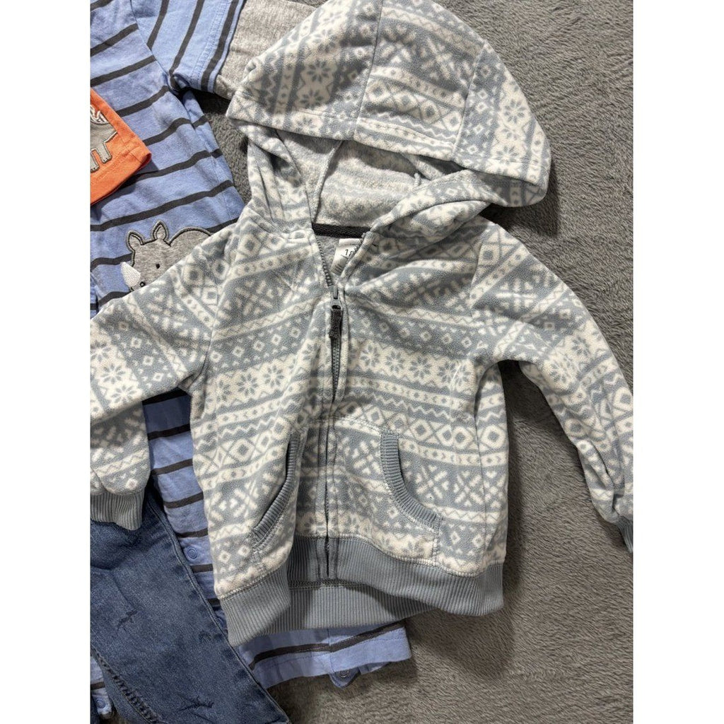 Carter's Baby Boy Fair Isle Hoodie Lot 4 Pcs 18M, photo 2 of 9