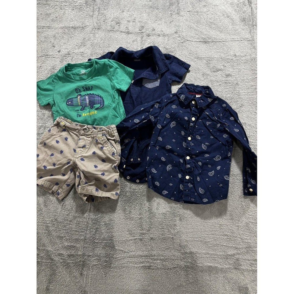 Carter's Baby Boy Paisley Shirt & Tee Lot 4 Pcs 24M