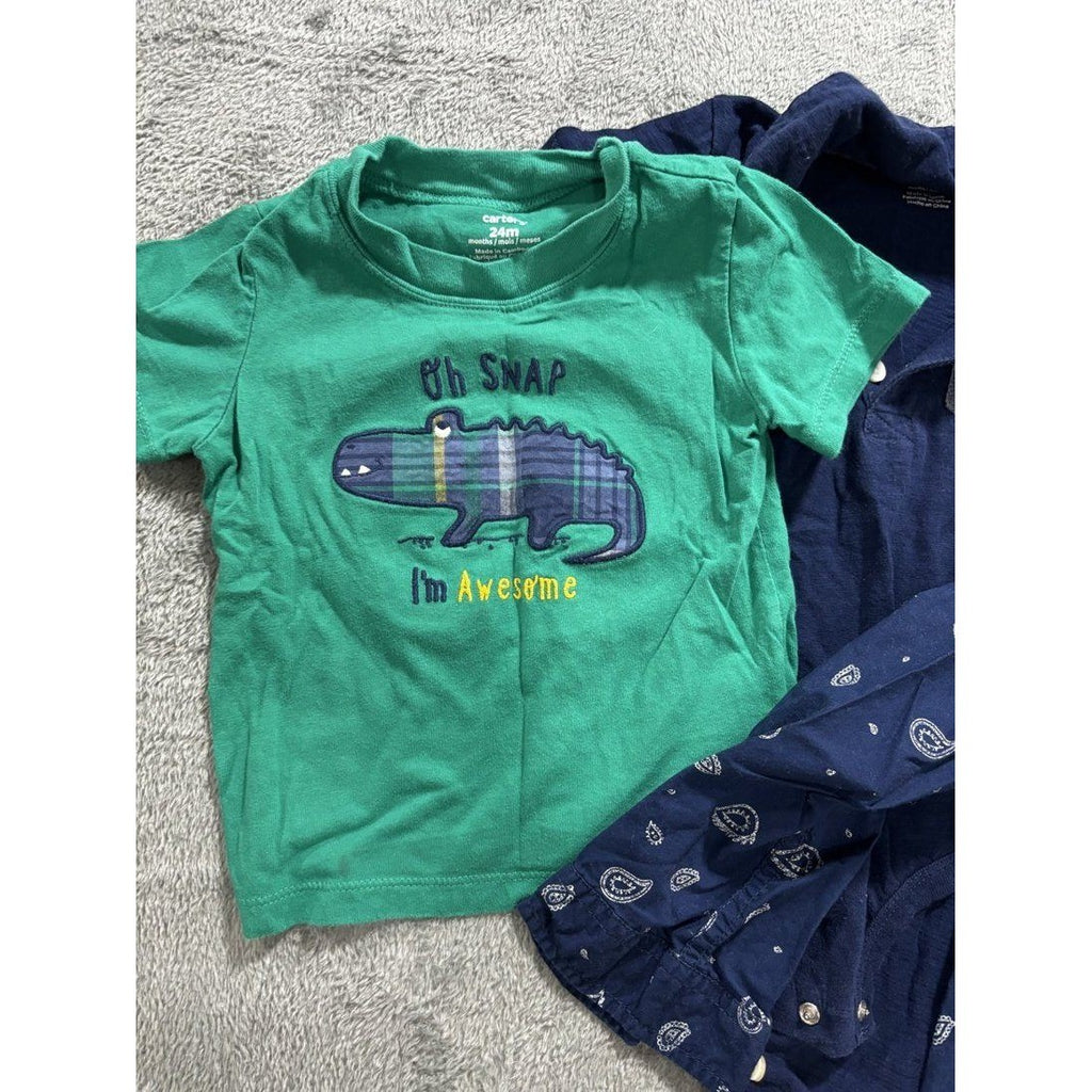Carter's Baby Boy Paisley Shirt & Tee Lot 4 Pcs 24M, photo 4 of 9