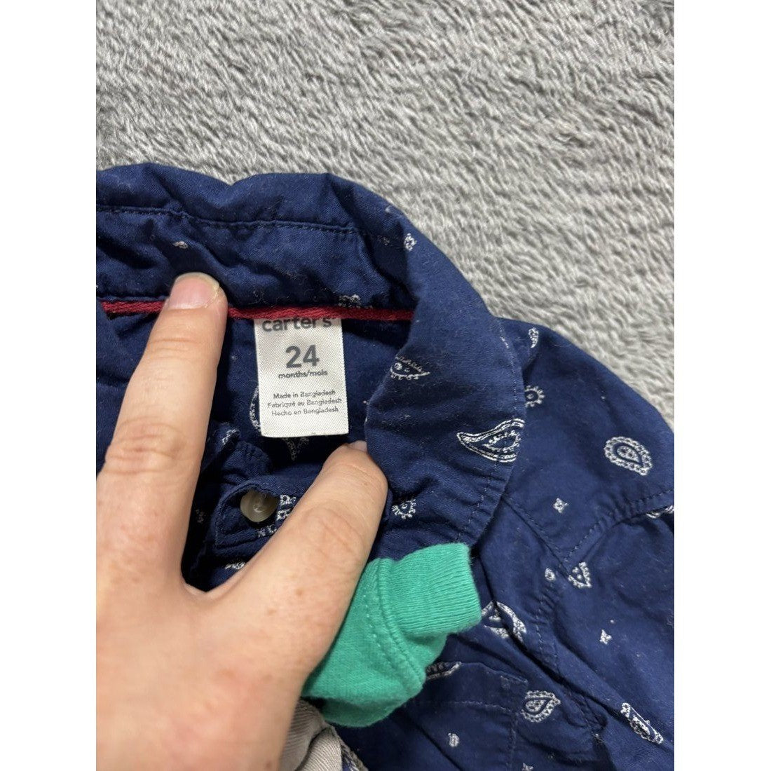 Carter's Baby Boy Paisley Shirt & Tee Lot 4 Pcs 24M, photo 7 of 9