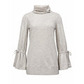 Express One Eleven Womens Small Petite Oatmeal Turtleneck Bell Sleeve Tunic Top