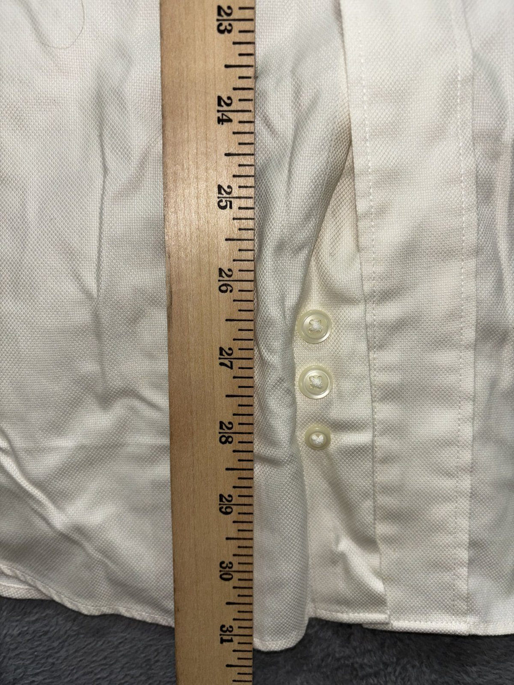 Joseph & Feiss Men's Cream White Shirt 17 1/2 32/33, photo 8 of 8