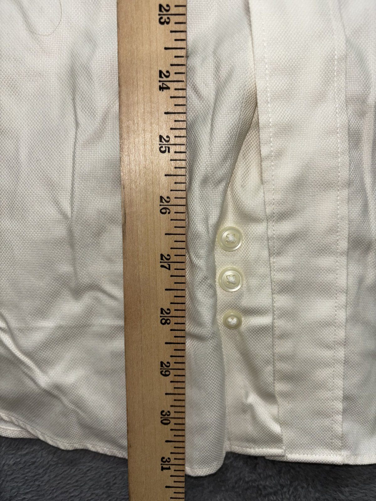 Joseph & Feiss Men's Cream White Shirt 17 1/2 32/33, photo 8 of 8