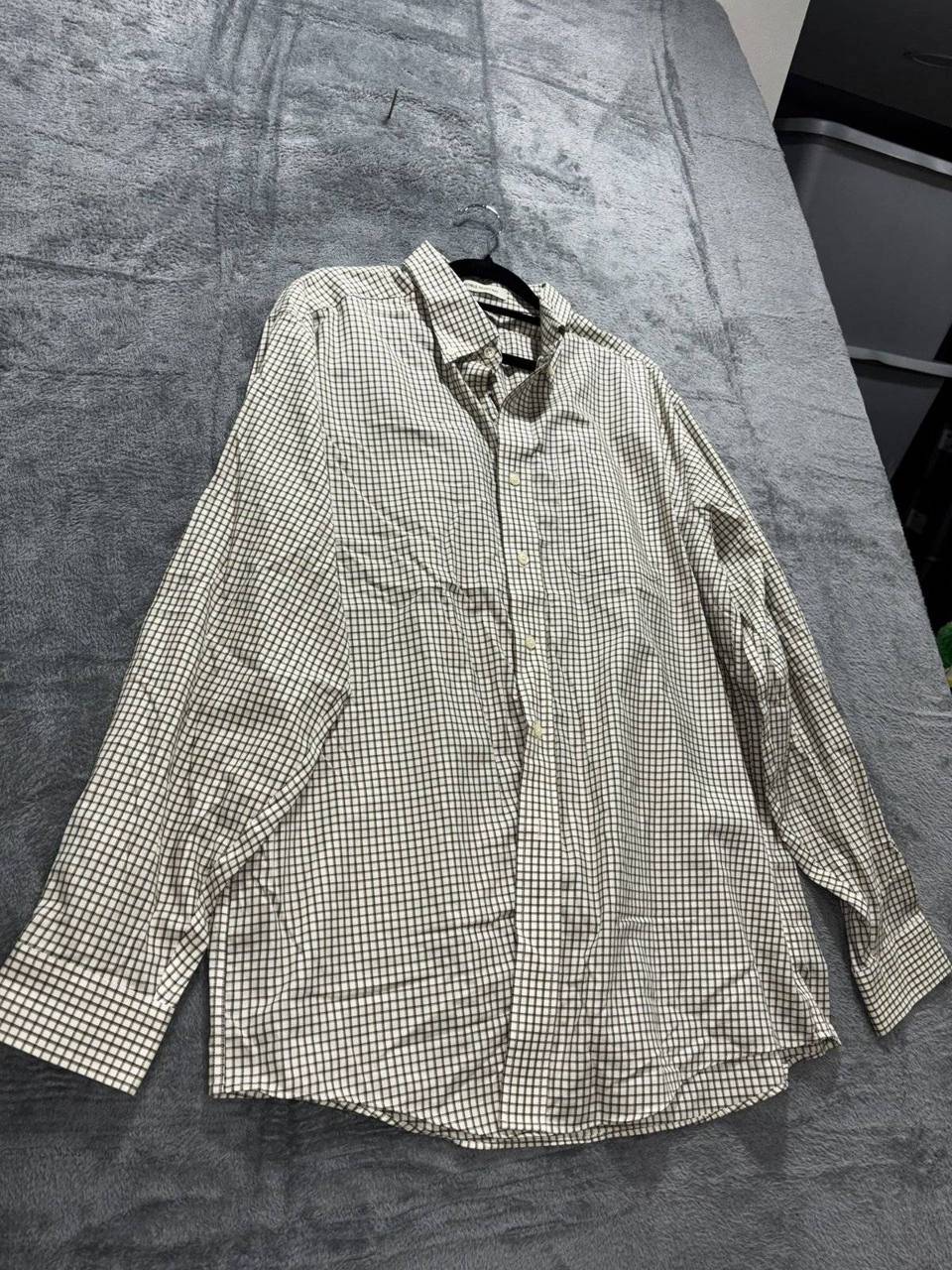 L.L.Bean Men's White Brown Check Shirt L Regular, photo 3 of 8