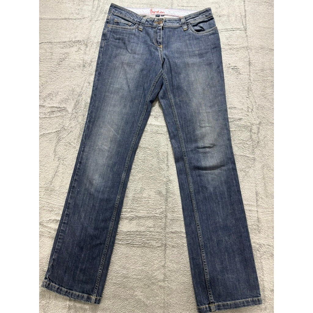 Boden Jeans Womens 12L Blue Straight Leg Mid Rise Stretch Denim Classic