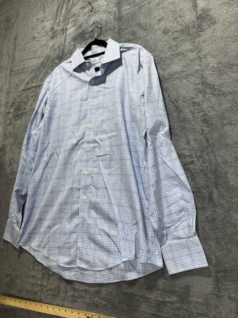 Brooks Brothers Men's Blue Plaid Shirt 16 1/2-36, photo 2 of 8