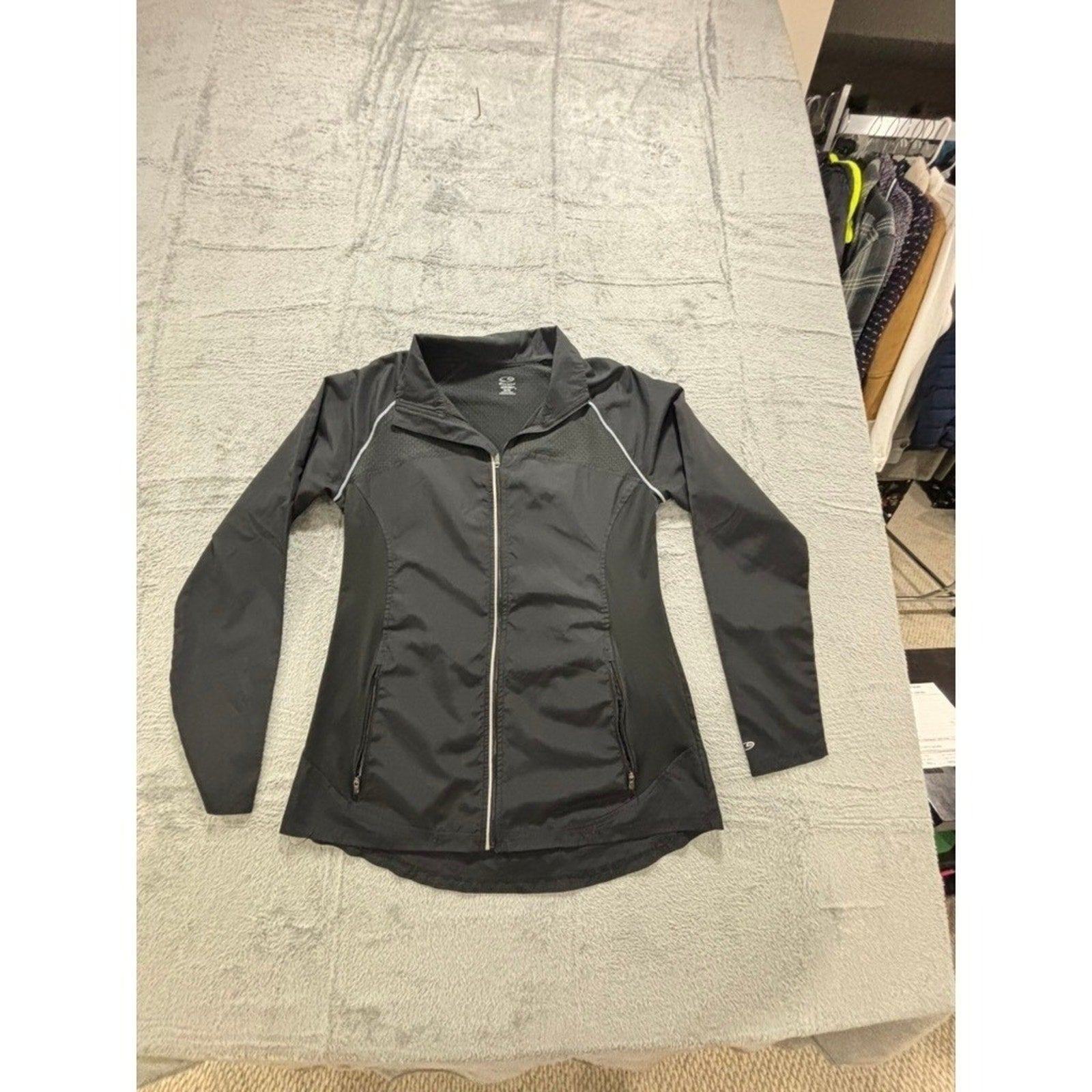 C9 Champion M Black Full Zip Running Jacket Womens Athleisure Casual Activewear