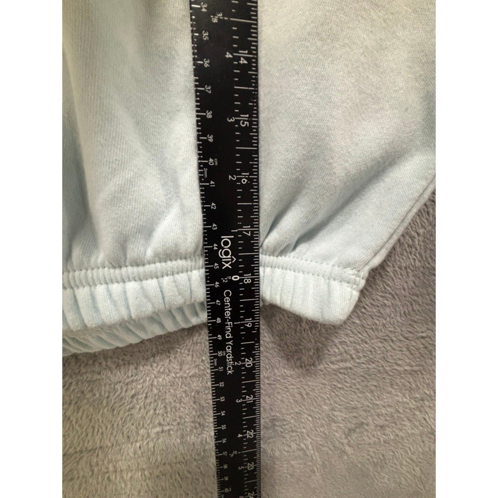 Relaxx L Light Blue Womens Cropped Hoodie Sweatshirt Casual Athleisure Cozy