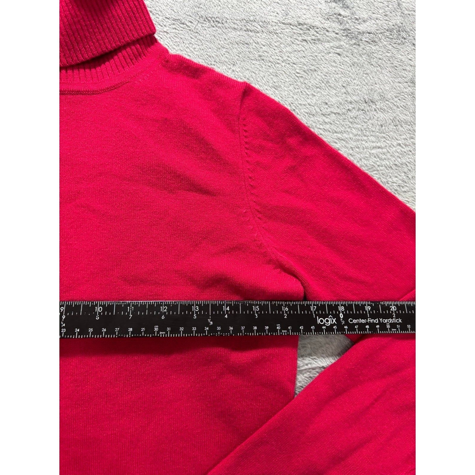 French Connection M Red Womens Turtleneck Sweater Casual Preppy Classic Knit