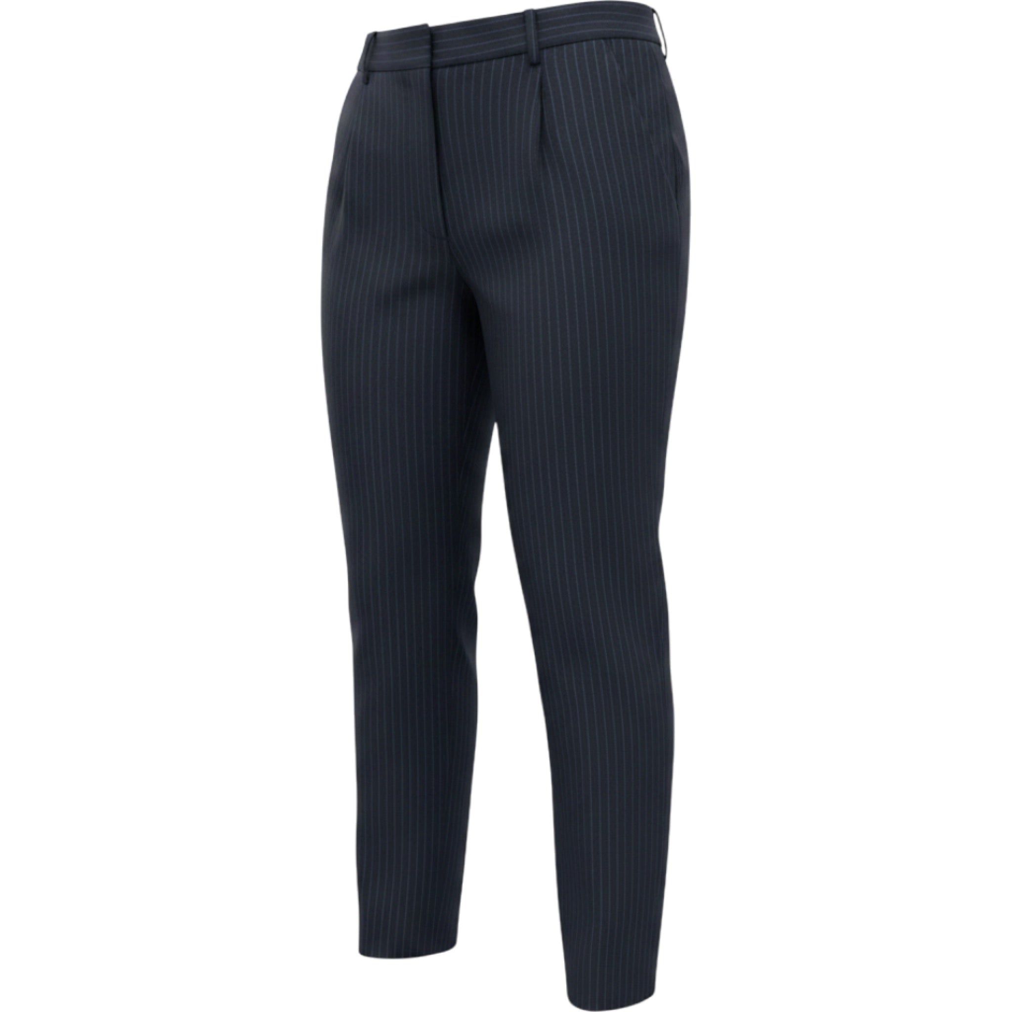 Evan-Picone Womens Pleated Dress Pants Size 16 Navy Pinstripe Career Slacks