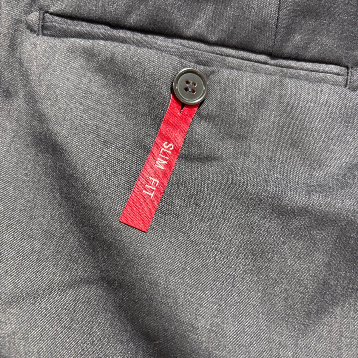 Gianco Ferro Mens 34x34 Gray Slim Fit Dress Pants Flat Front Preppy Career Wool
