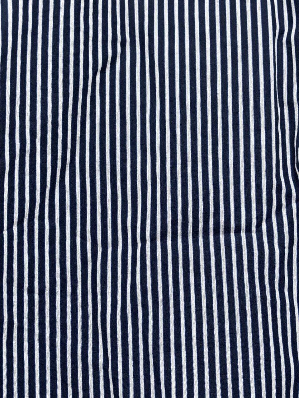 Express Men's Navy White Striped Dress Shirt Size L, photo 7 of 9
