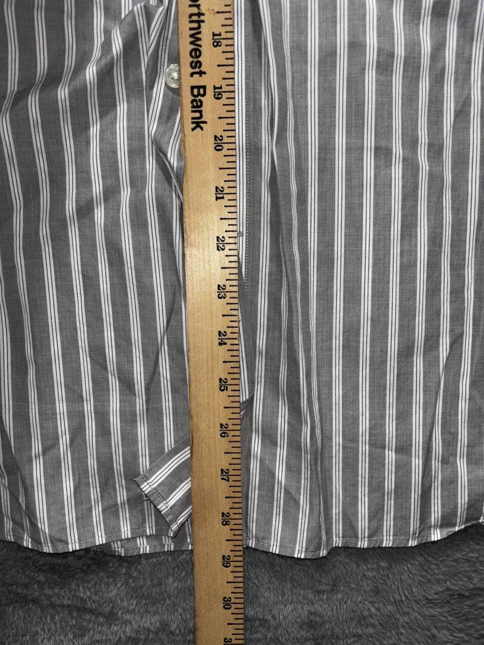 Michael Kors Men's Gray Stripe Shirt 17 1/2 34/35, photo 5 of 9