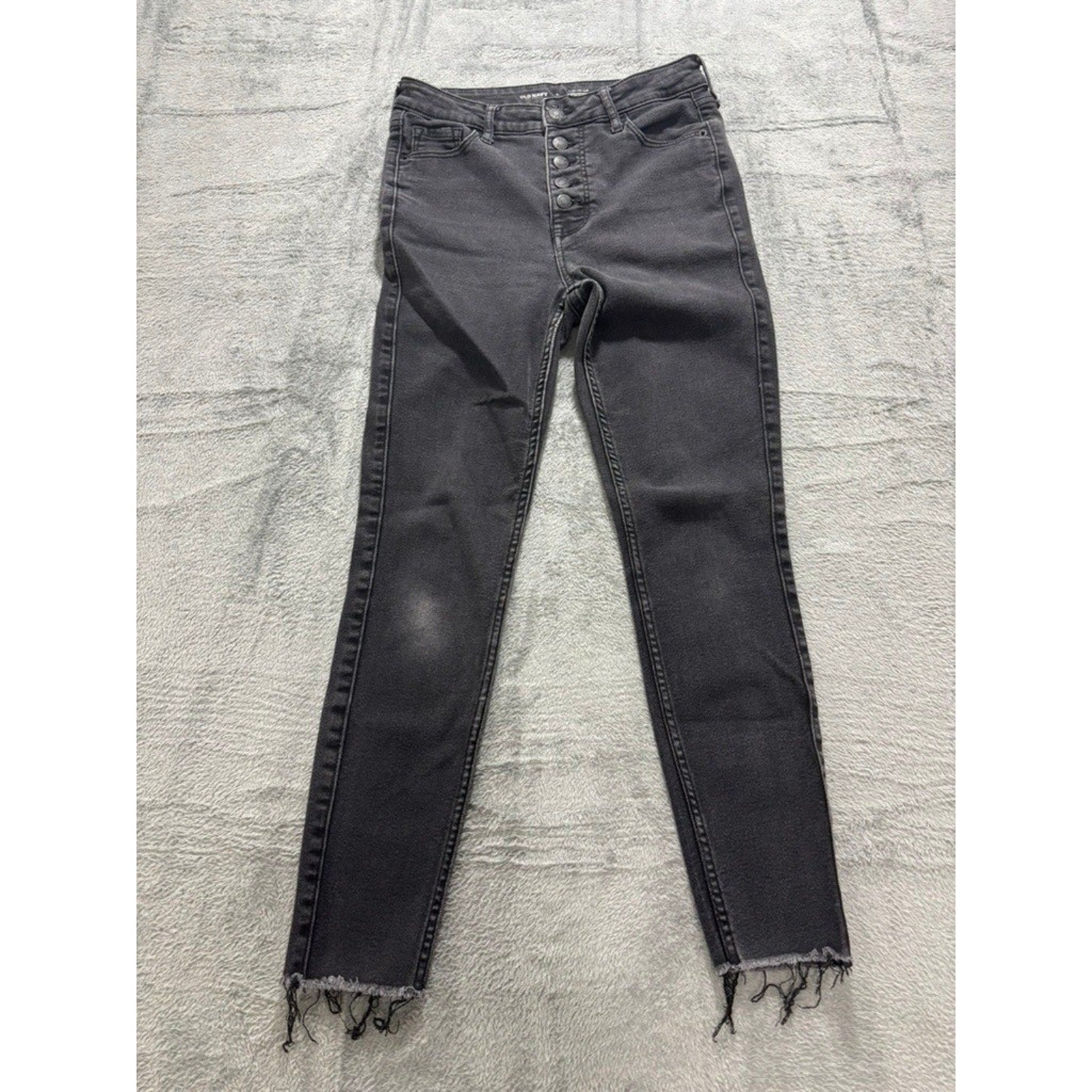 Old Navy 6 Womens Black Rockstar Super Skinny Jeans Extra High Rise Boho Casual