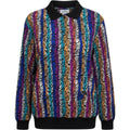 Woman Notations Colorful Abstract Animal Print Pullover Jacket Size 16W Vintage