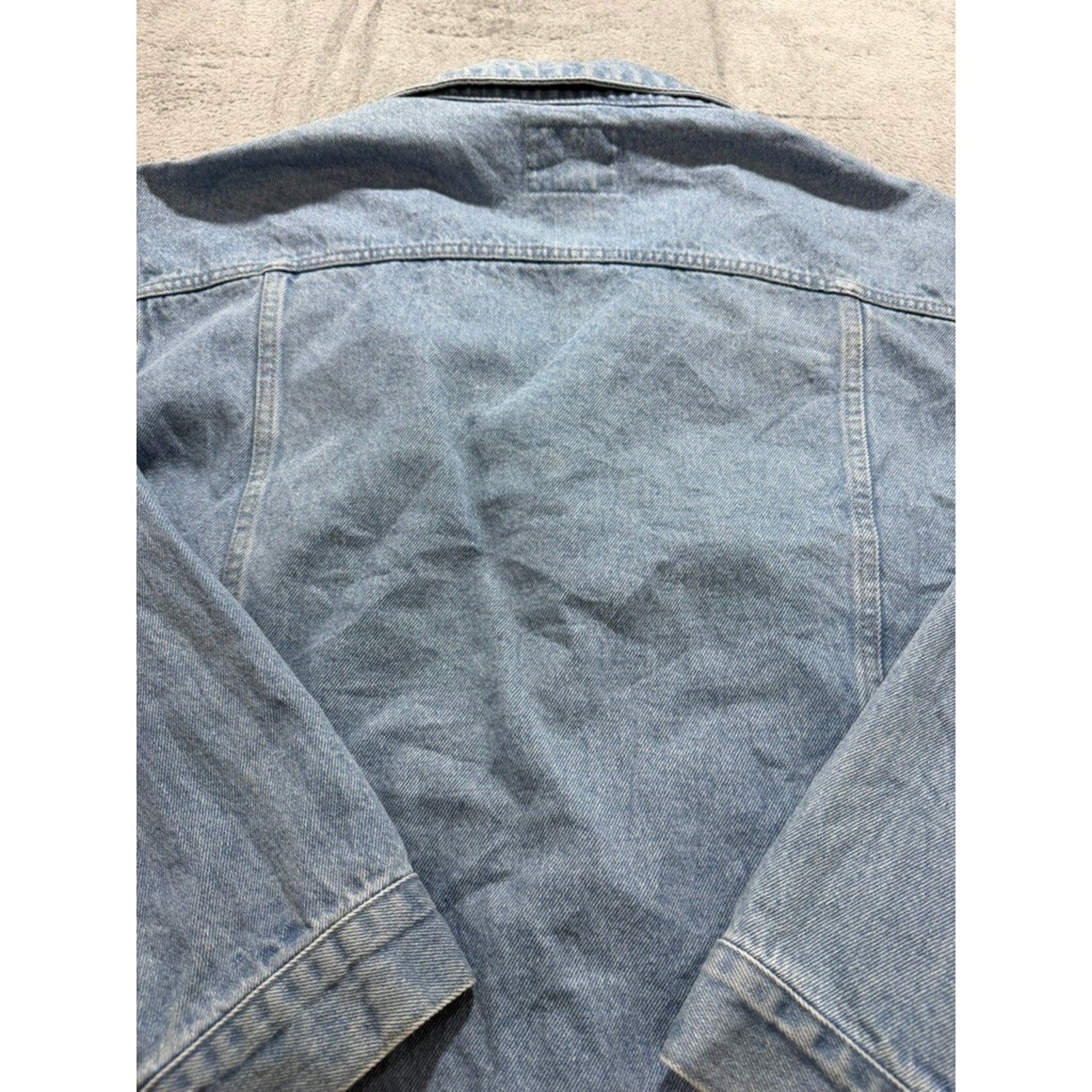 Vintage Pepsi Denim Trucker Jacket Light Wash 90s Promo Adult Large Cotton Blue