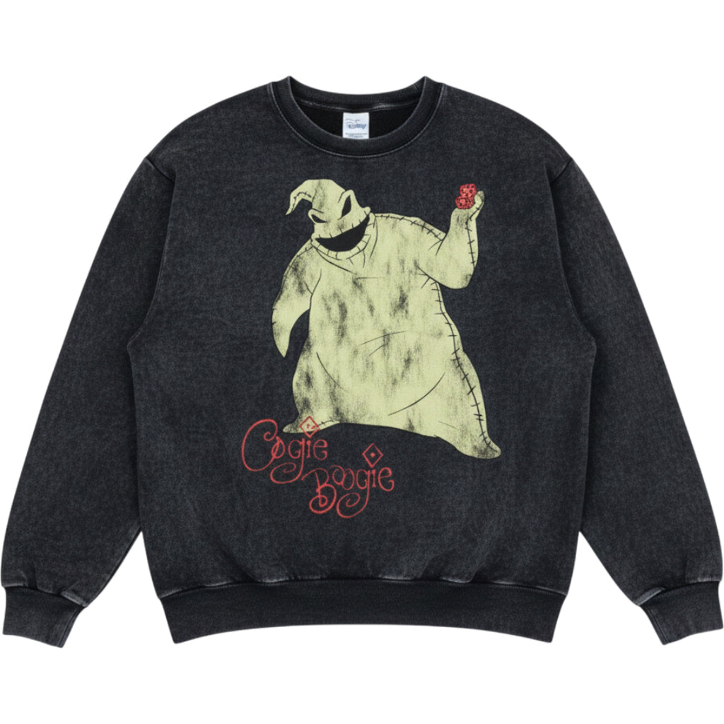 Disney Oogie Boogie Sweatshirt XL Washed Goth Grunge Nightmare Before Christmas