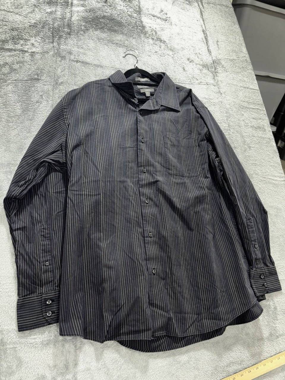 Apt. 9 Men's Black Striped Dress Shirt Size XL, photo 3 of 8
