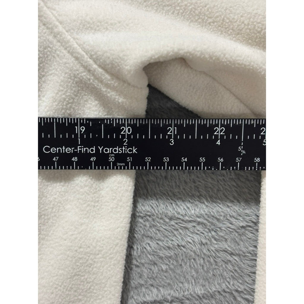 The North Face Womens L Cream Fleece Full Zip Jacket Casual Cozy Athleisure