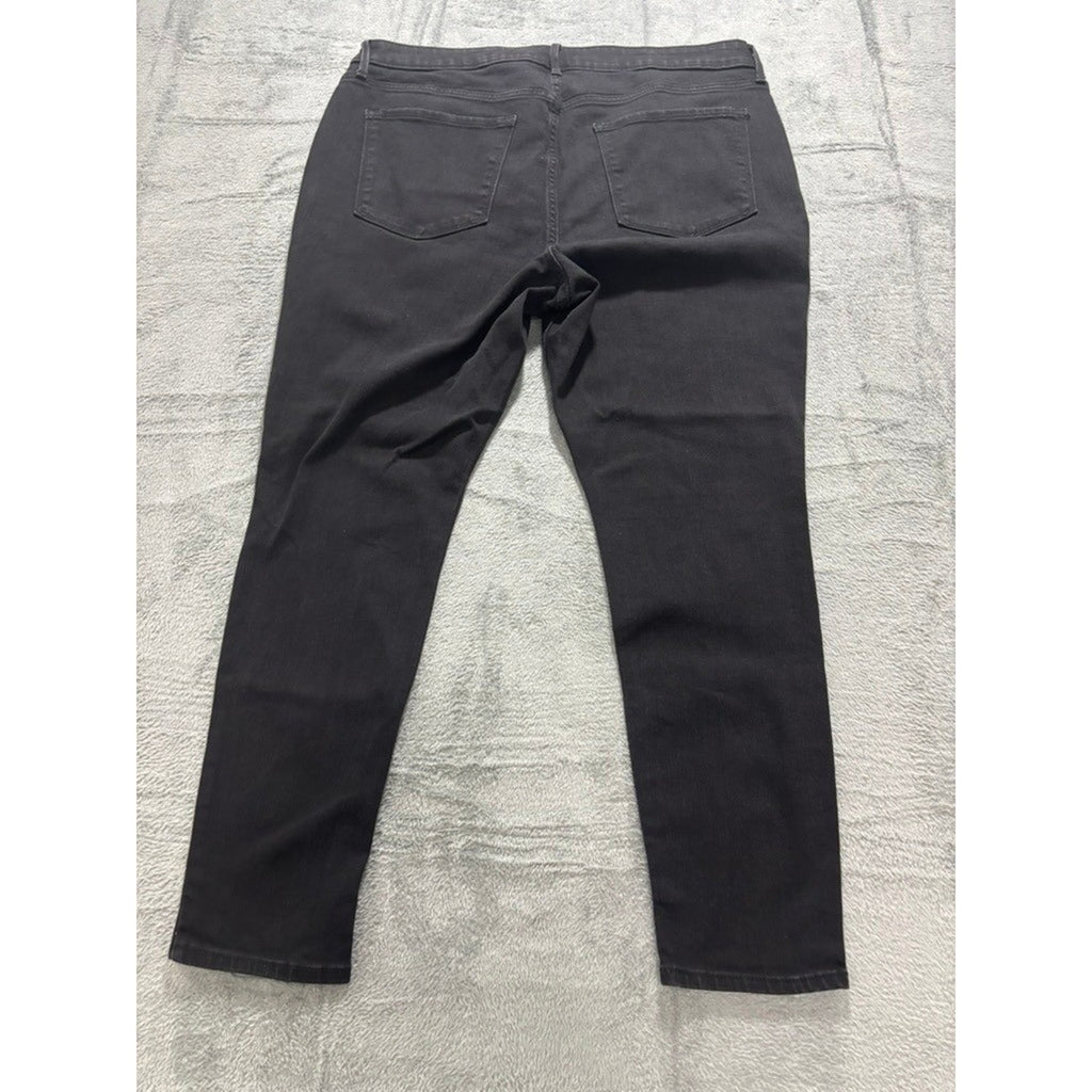 Old Navy Womens Black High Rise Super Skinny Jeans 18 Plus Stretch Denim