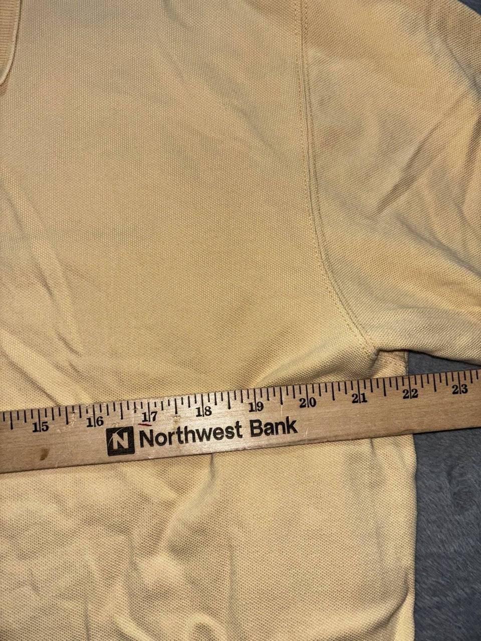 Woolrich Men's Yellow Short Sleeve Polo Shirt Size L, photo 4 of 8