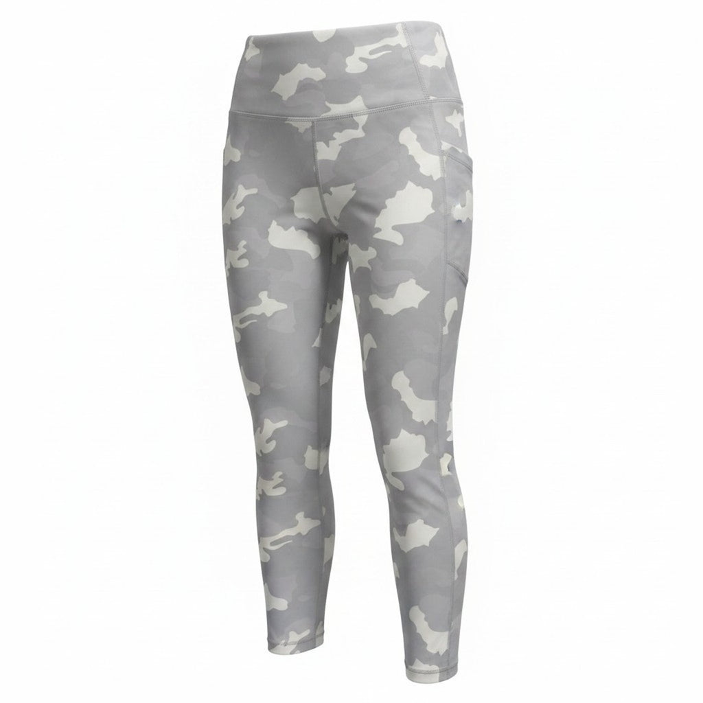 Yogalicious Lux Grey Camo High Waist Leggings XL Pockets Buttery Soft Gym