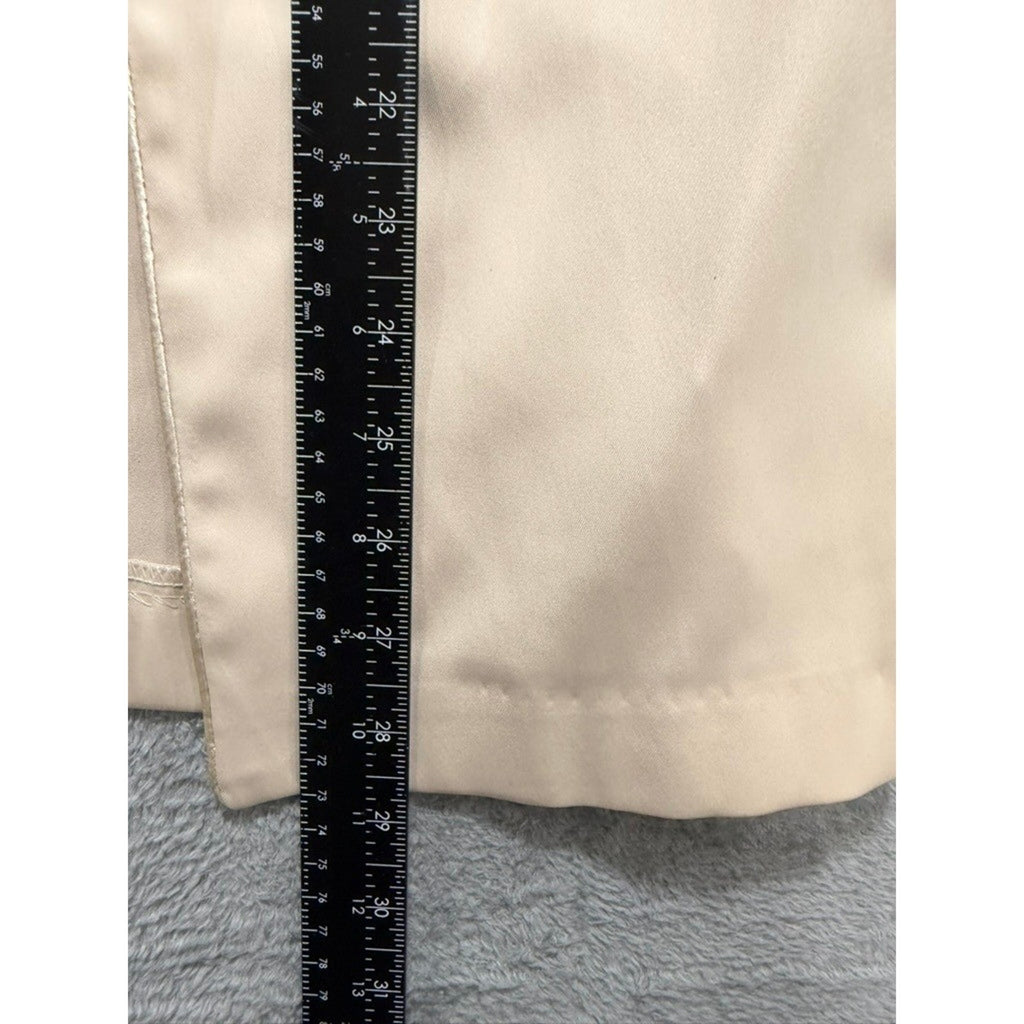 Atmosphere Womens Beige Open Front 3/4 Sleeve Notched Lapel Blazer Size 2