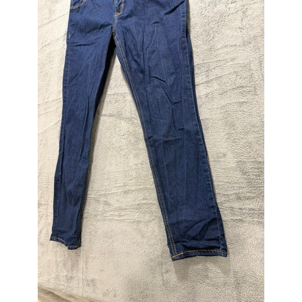 Old Navy Super Skinny Dark Wash Mid Rise Denim Jeans Womens Size 14 Indigo