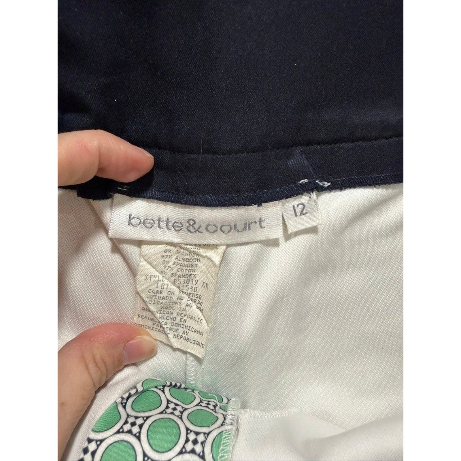 Bette & Court Womens Green Geometric Print Golf Skort Size 12 Active Mini Skirt