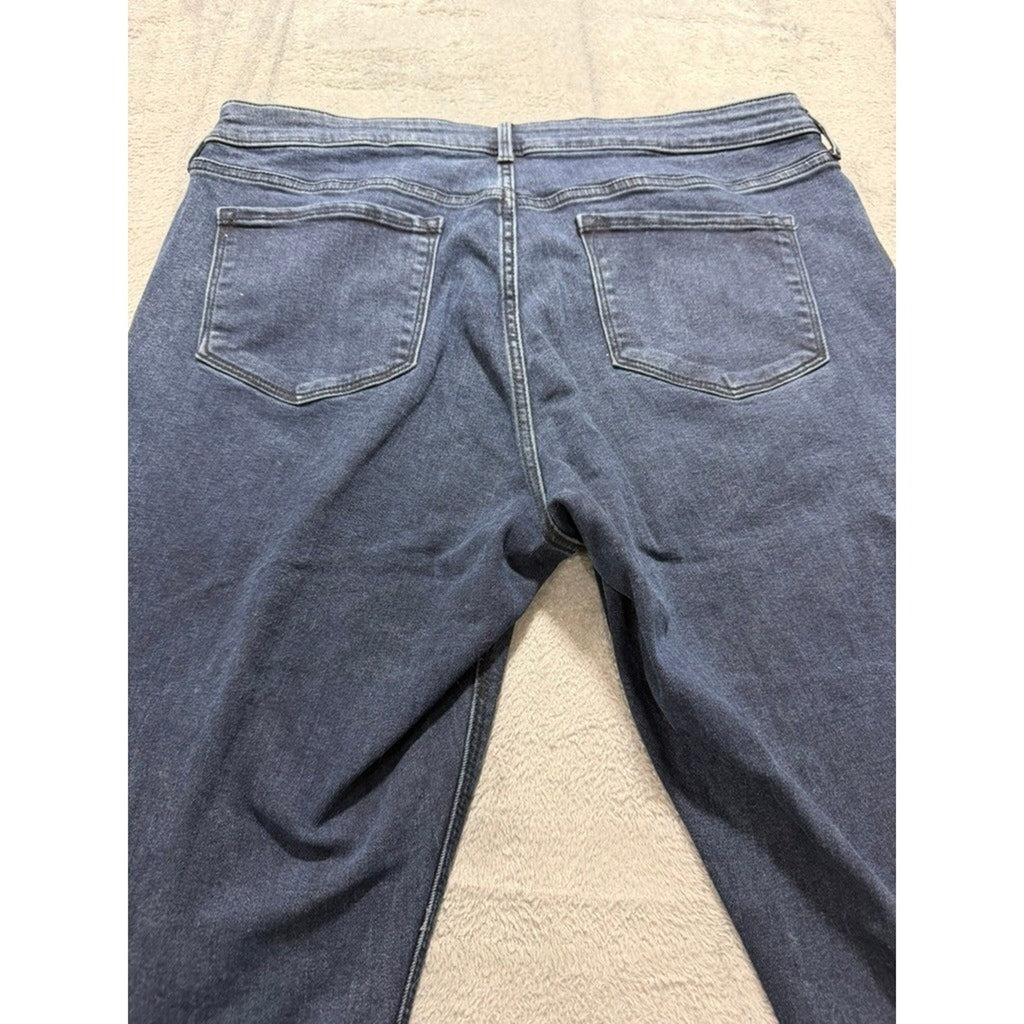 Old Navy Rockstar Super Skinny Mid-Rise Dark Wash Denim Jeans Womens 16