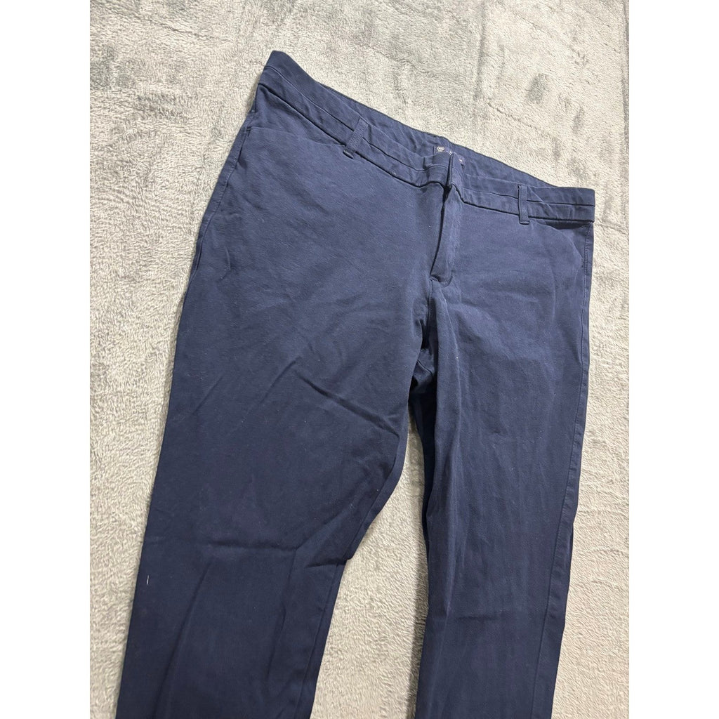 Gap 18R Navy Blue Womens Slim City Crop Pants Casual Preppy