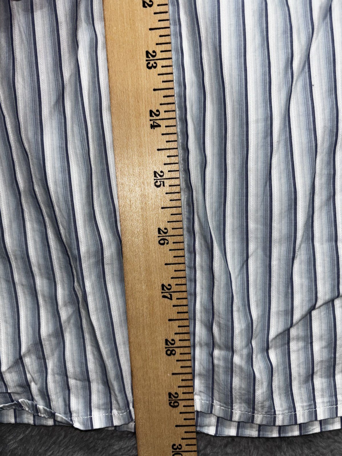 Hugo Boss Men's Blue Gray Stripe Dress Shirt 39/40 M, photo 10 of 10