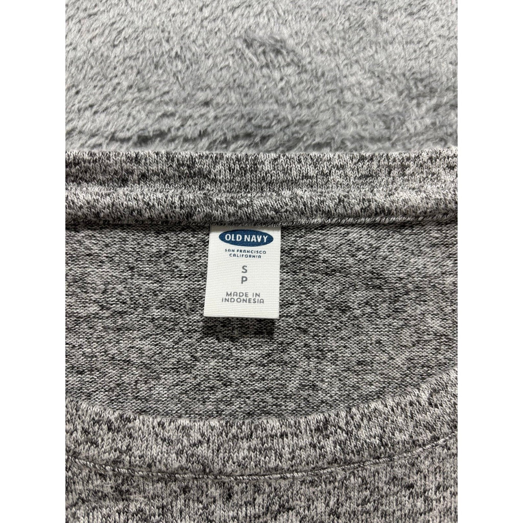 Old Navy Womens S Gray Long Sleeve Pocket T-Shirt Casual Cozy Top