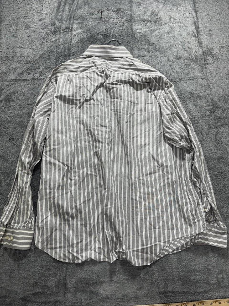Michael Kors Men's Gray Stripe Shirt 17 1/2 34/35, photo 6 of 9
