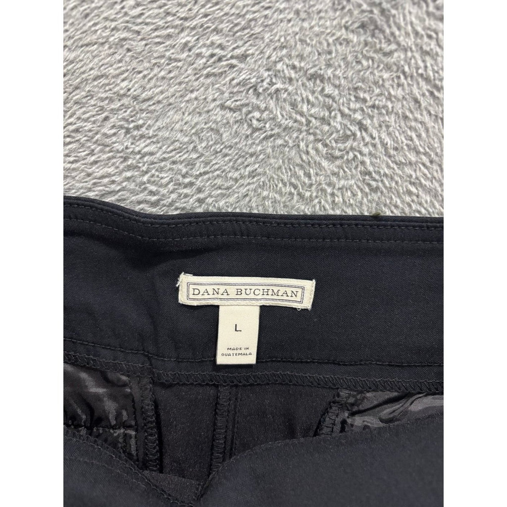 Dana Buchman L Black Shorts Womens Casual Athleisure Comfort Waistband NEW