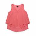 AB Studio XL Womens Pink Layered Sleeveless Blouse Boho Casual Top