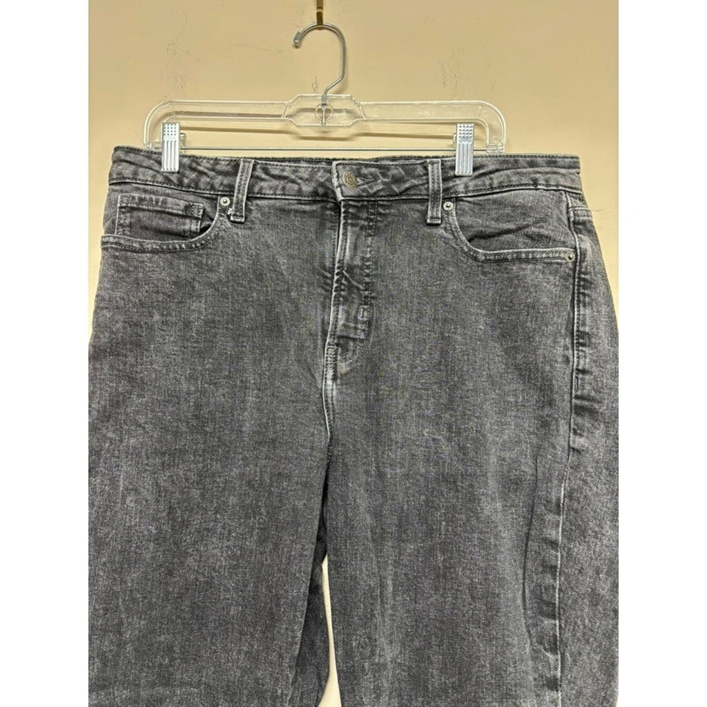 Old Navy High Rise OG Straight Jeans Women's Size 14 Dark Wash Denim Mom Jean