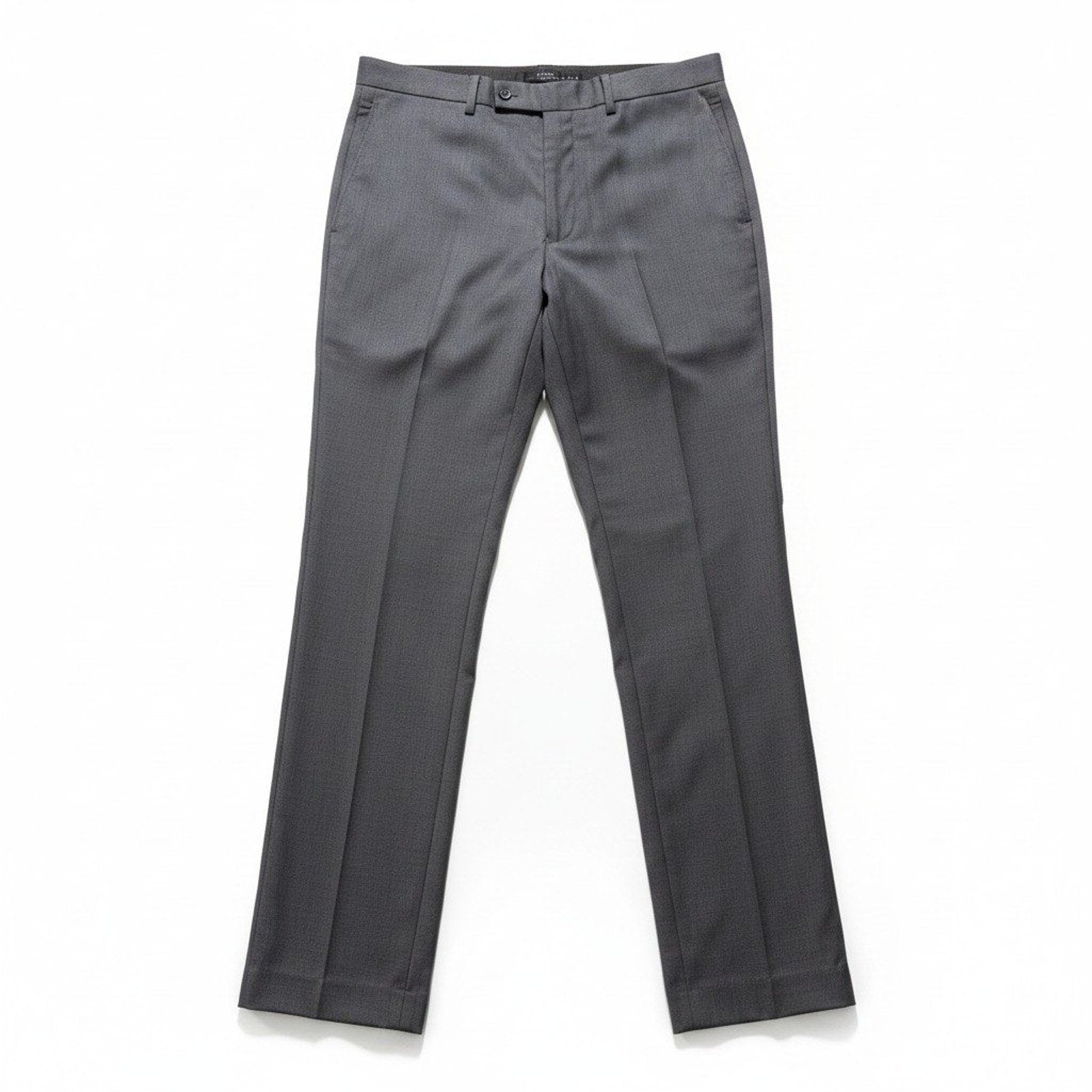Gianco Ferro Mens 34x34 Gray Slim Fit Dress Pants Flat Front Preppy Career Wool