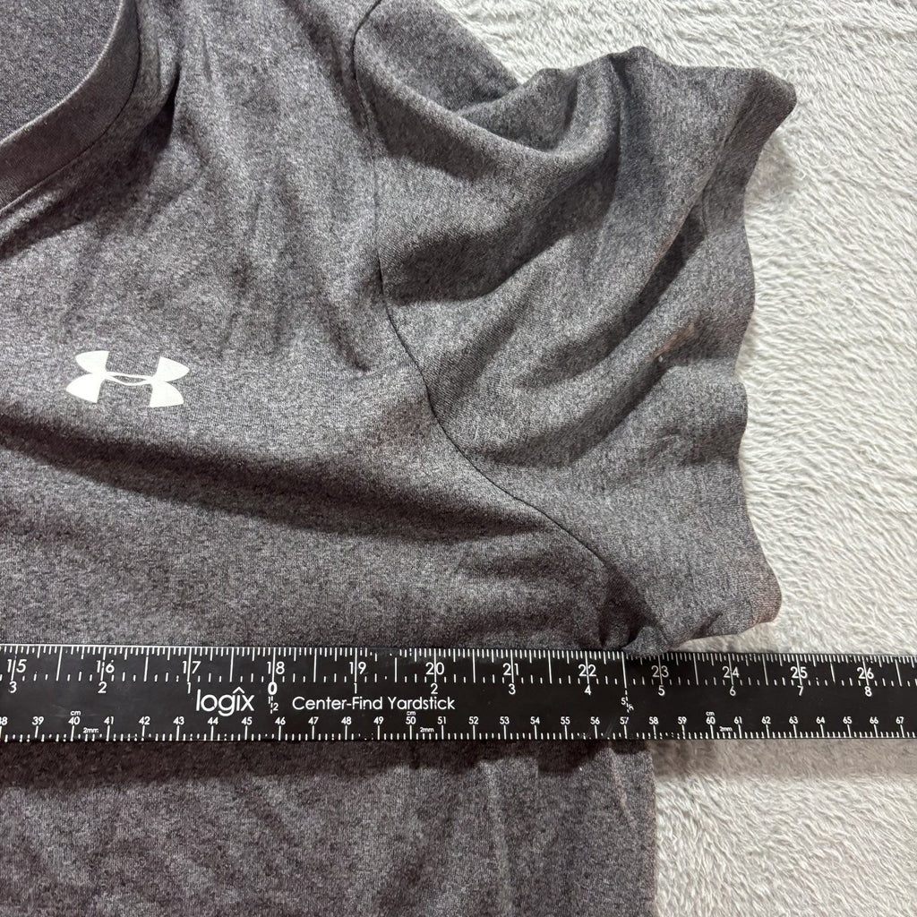Under Armour Womens 1X Pink Gray V-Neck T-Shirt Lot 2 HeatGear Athleisure Gym