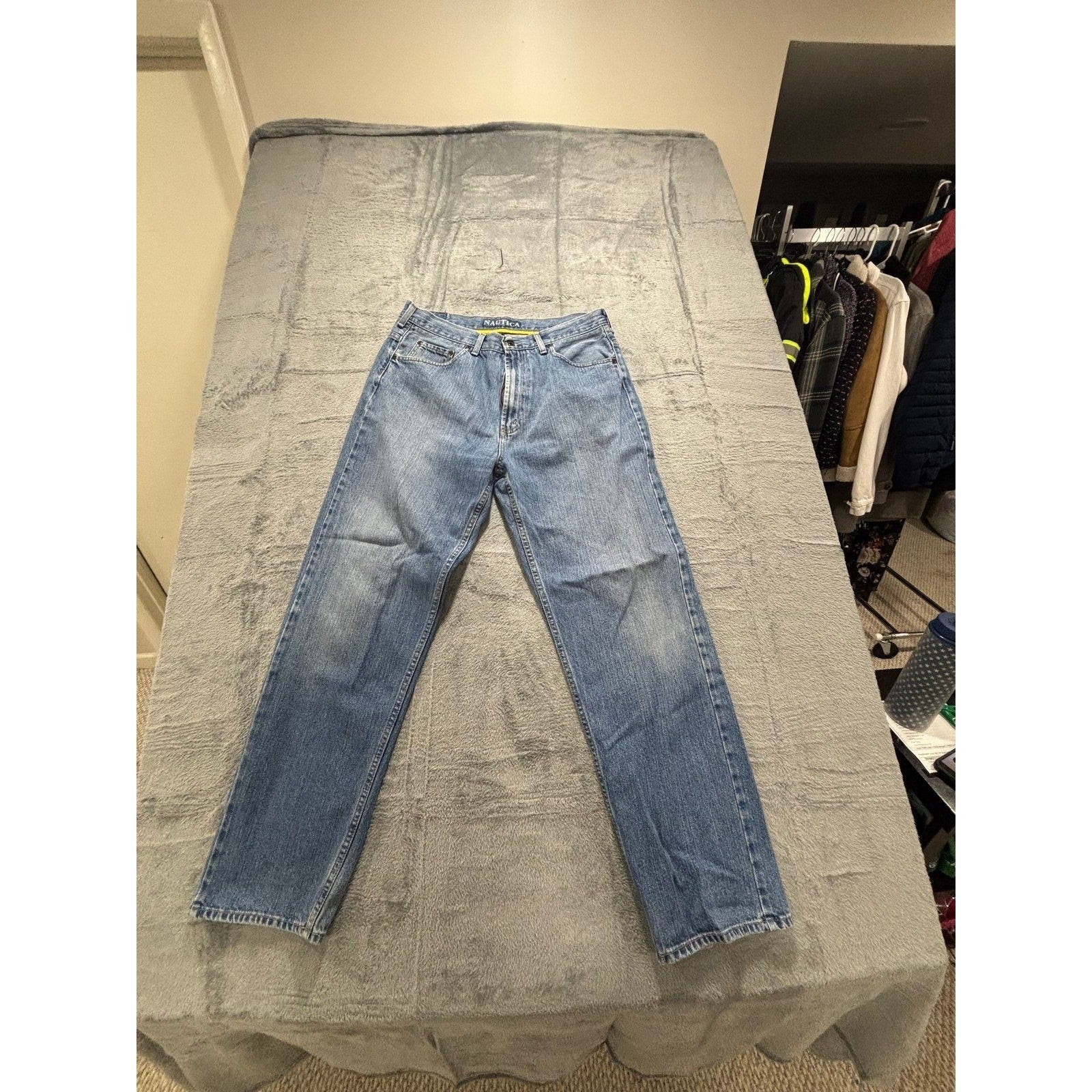 Nautica 36x32 Blue Denim Jeans Mens Classic Fit Vintage Casual