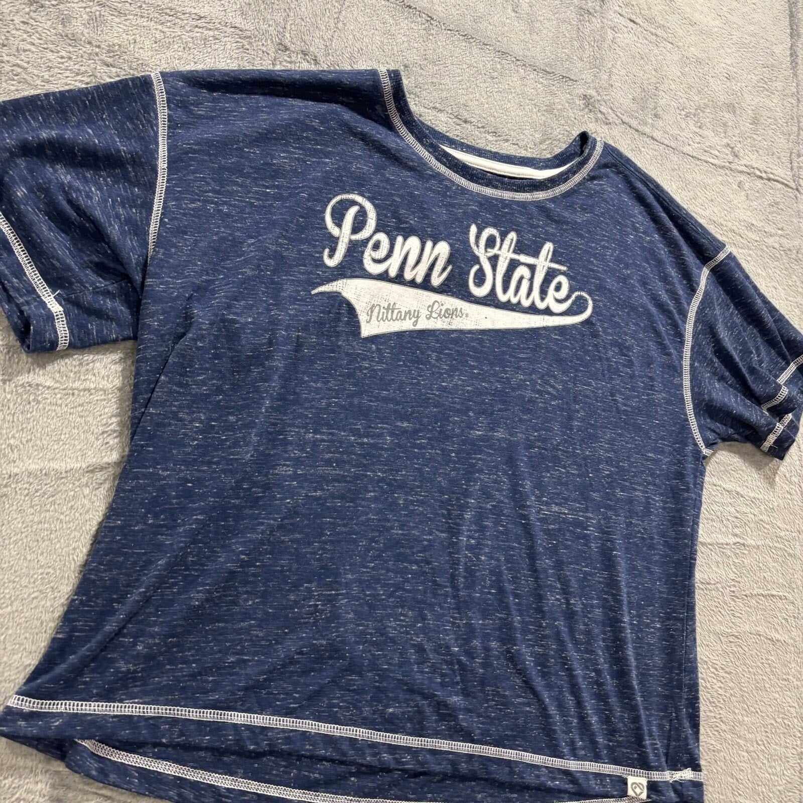 Colosseum XL Blue Penn State Womens T-Shirt Casual Vintage Style Short Sleeve