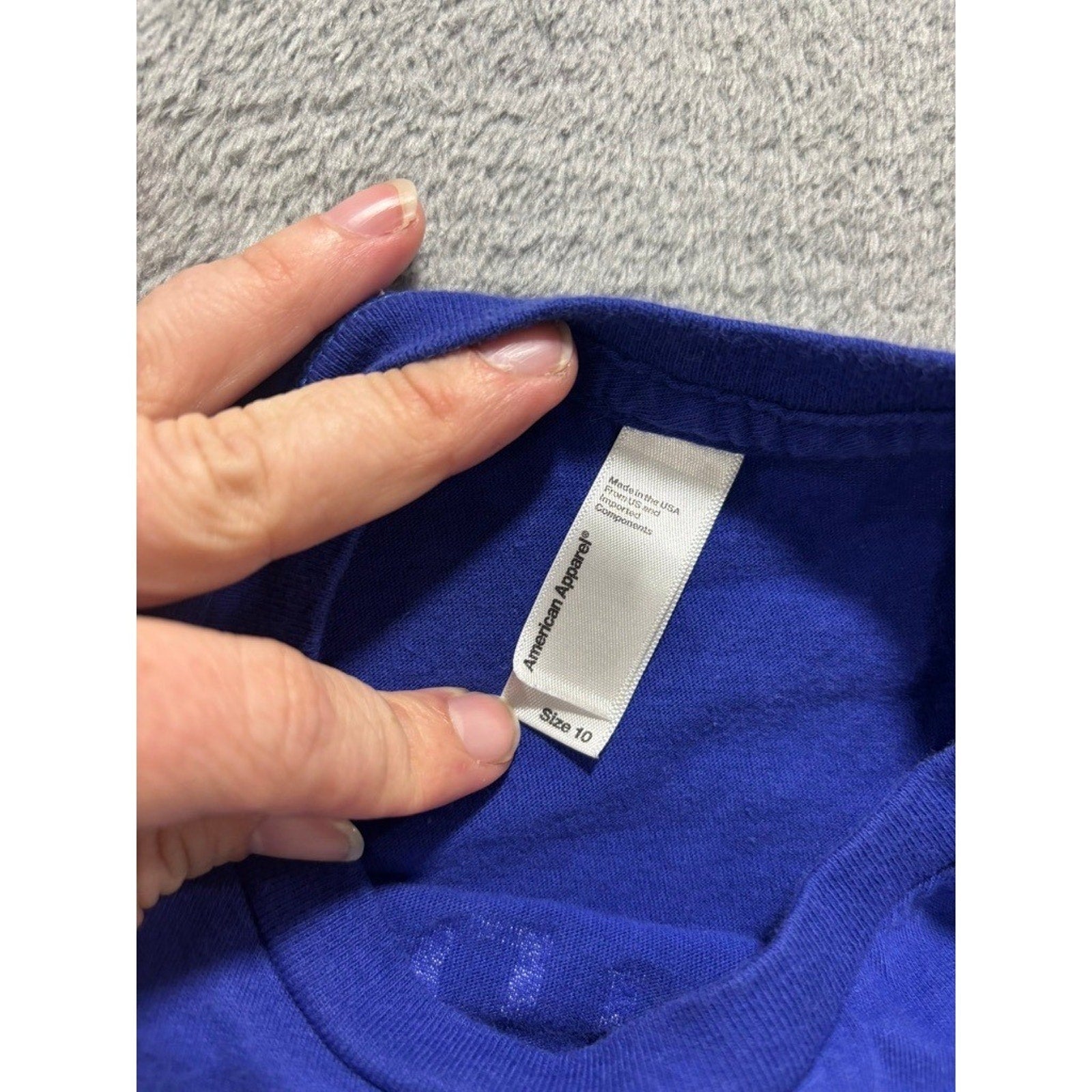 American Apparel Kids Future Jeopardy Champion Graphic T-Shirt Blue Size 10