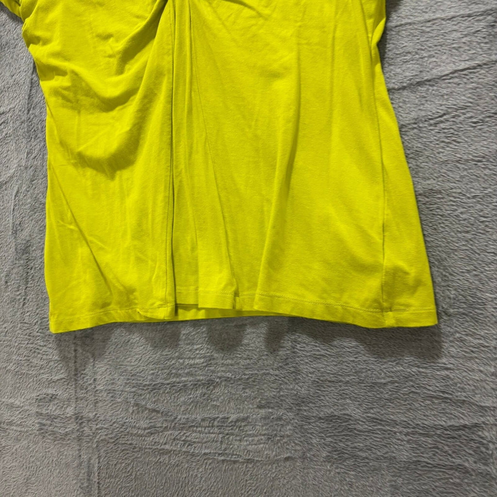Liz Claiborne XL Womens Lime Green V-Neck Short Sleeve Top Casual Coastal
