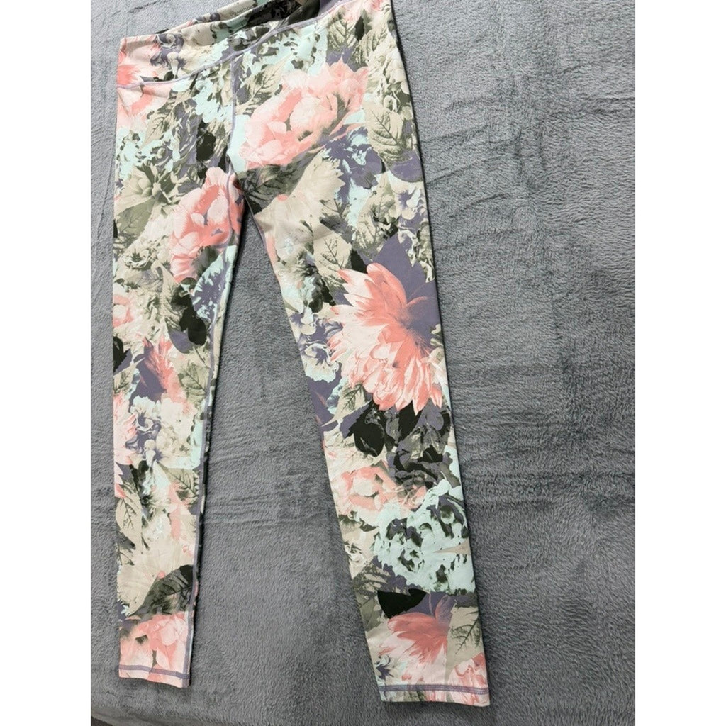 Fabletics Powerhold Floral High Waist Compression Leggings XL Workout Gym