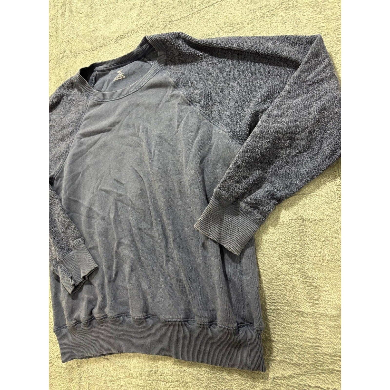 Aerie Womens M Blue Raglan Sweatshirt Casual Cozy Athleisure Pullover
