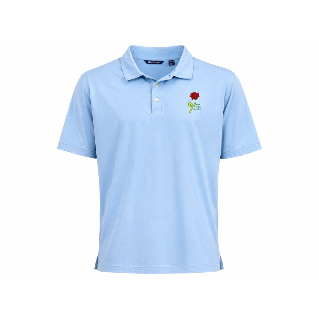 Cutter & Buck Mens XXL Light Blue War of the Roses Embroidered Polo Shirt
