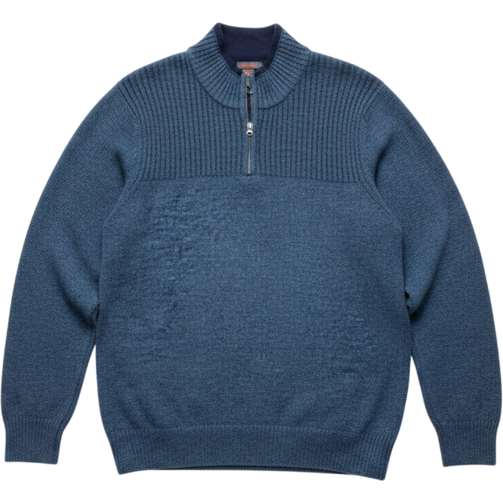 Dockers Mens XXL Blue Quarter Zip Knit Sweater Pullover Casual Cotton