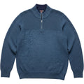 Dockers Mens XXL Blue Quarter Zip Knit Sweater Pullover Casual Cotton